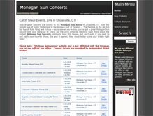 Tablet Screenshot of mohegansunconcerts.com